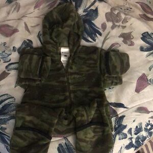 Columbia Green Velvet One Piece Footies